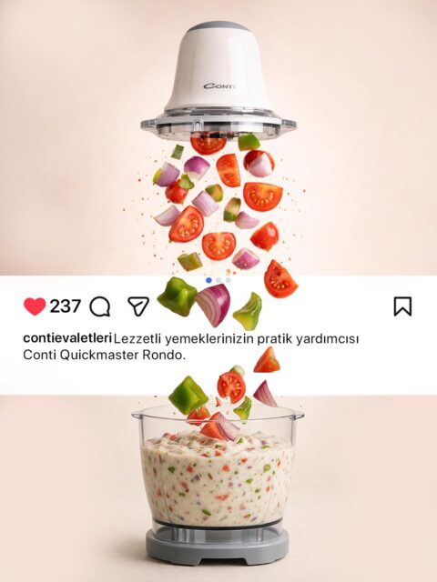 Mutfağın sihirbazı ile tanışın! 🪄 
Sebzeleri saniyeler içinde tam istediğiniz boyuta getiren Conti CMD-305 Quickmaster Rondo, yemek hazırlama sürecinizi bir şölene dönüştürüyor. Siz sadece lezzeti hayal edin, gerisini ona bırakın. 🥗✨
#Conti #ContiHepSeninle