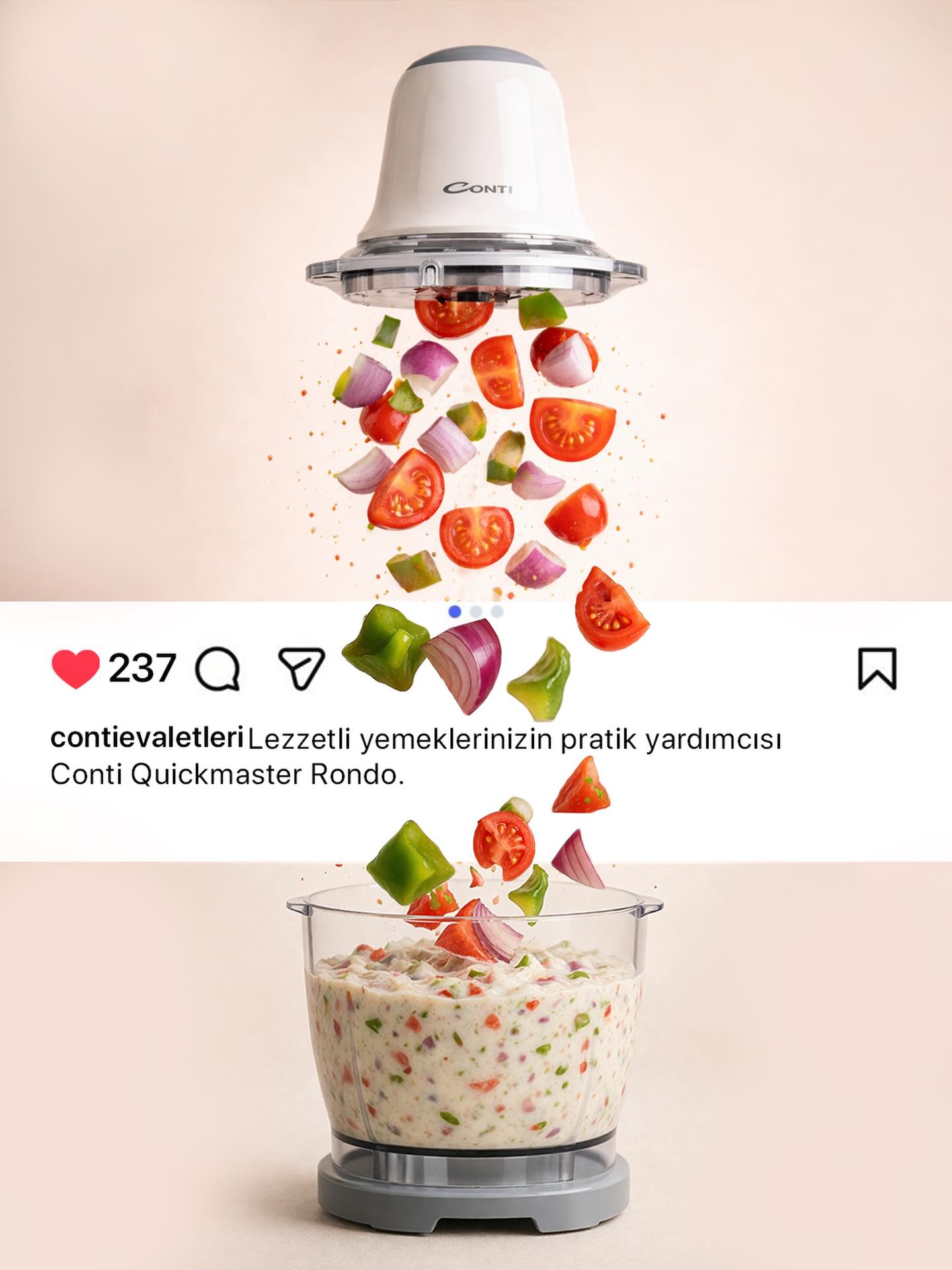 Mutfağın sihirbazı ile tanışın! 🪄 
Sebzeleri saniyeler içinde tam istediğiniz boyuta getiren Conti CMD-305 Quickmaster Rondo, yemek hazırlama sürecinizi bir şölene dönüştürüyor. Siz sadece lezzeti hayal edin, gerisini ona bırakın. 🥗✨
#Conti #ContiHepSeninle
