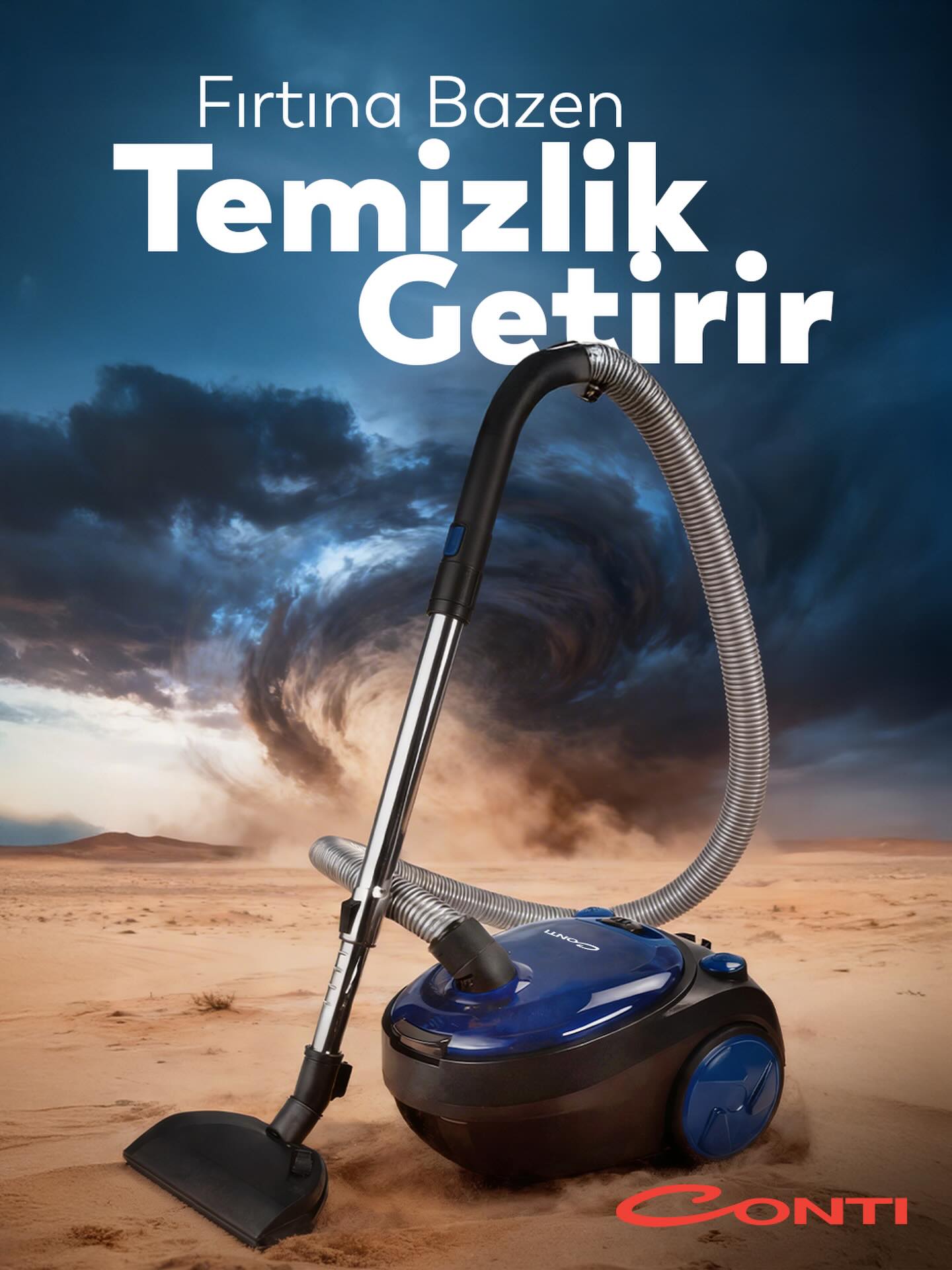 Evinizde fırtına etkisi yaratmaya hazır mısınız? 🌪️ 
En zorlu tozlara karşı devasa emiş gücüyle Conti CVC-309 Stormy Toz Torbasız Süpürge, temizliği bir zahmetten çıkarıp ferahlığa dönüştürüyor. Toza yer yok, temizliğe yer açın! 🧹💙
#Conti #ContiHepSeninle