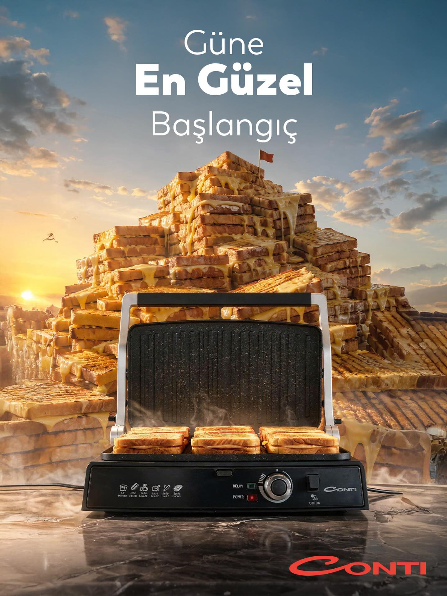 Güne en güzel başlangıç mı? Tabii ki içi erimiş peynirli, dışı çıtır çıtır bir tost ile! 🥪✨
Conti Tost Makinesi ile her sabah bir şölen, her ısırık bir mutluluk. Güne enerjik başlamak bu kadar kolay.
#Conti #ContiHepSeninle