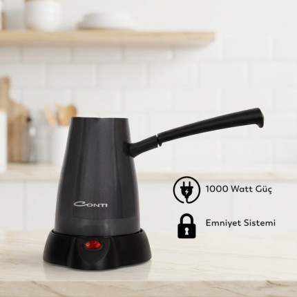 Conti CKC-325 Kallavi Elektrikli Çelik Cezve Antrasit 3