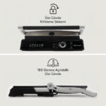 Conti CG-320 Bestost 2000 Watt Izgara ve Tost Makinesi İnox - Görsel 3