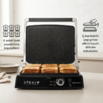 Conti CG-320 Bestost 2000 Watt Izgara ve Tost Makinesi İnox - Görsel 2