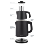 Conti CTM-125 Tealine Çelik Çaycı Siyah