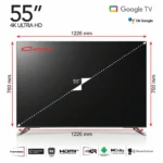 Conti 55inç 4K Ultra HD Televizyon CT55GT300U Boyut